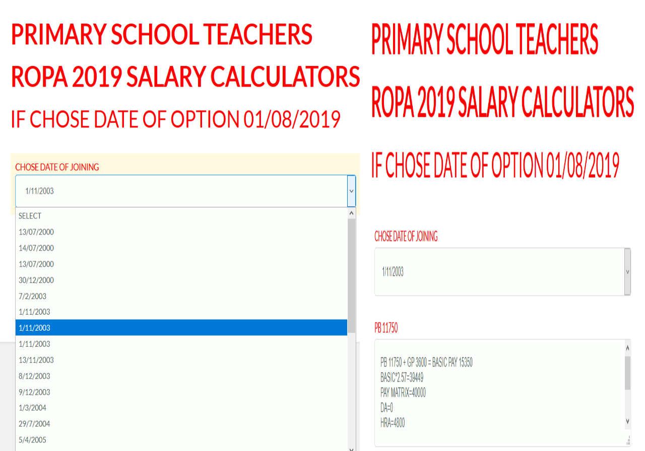 ROPA 2019 PRIMARY SCHOOL TEACHERS SALARY CALCULATORS | Educational News And  Update